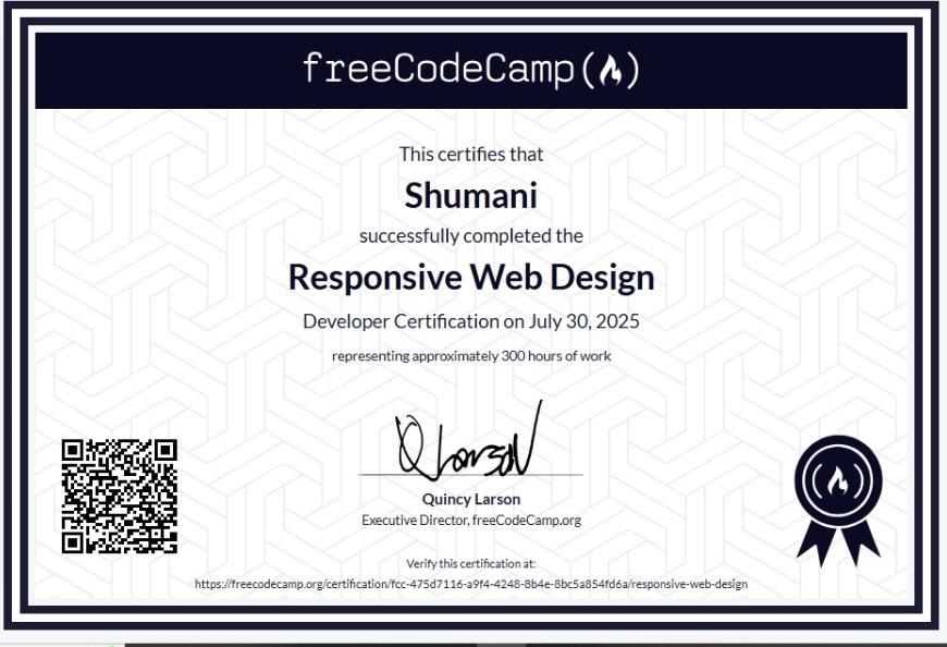 FreeCodeCamp Certification Logo
